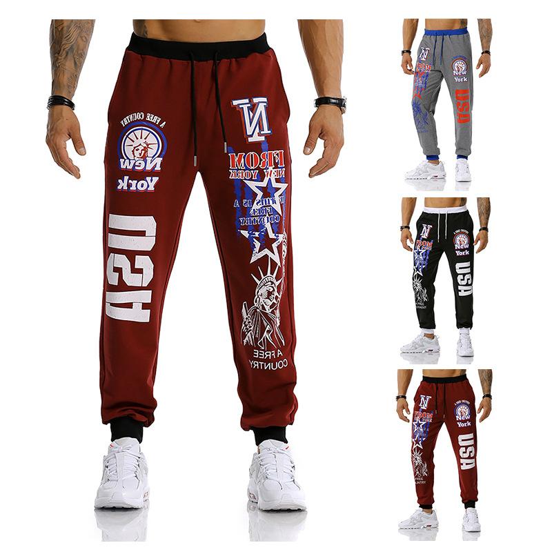 Men's USAPrinting Out Door Sports Workout Football Training Jogger Pants