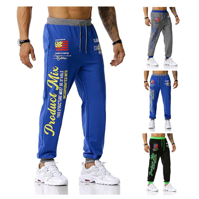 Men's National Flag Printing Out Door Sports Workout Football Training Jogger Pants