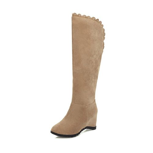 Women Wedge Heeled Knee High Boots