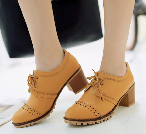 Lace Up Oxfords Women Casual Shoes