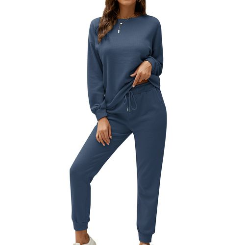 Women Two Pics Long-sleeved Sweatershirt Trousers for Home Clothes