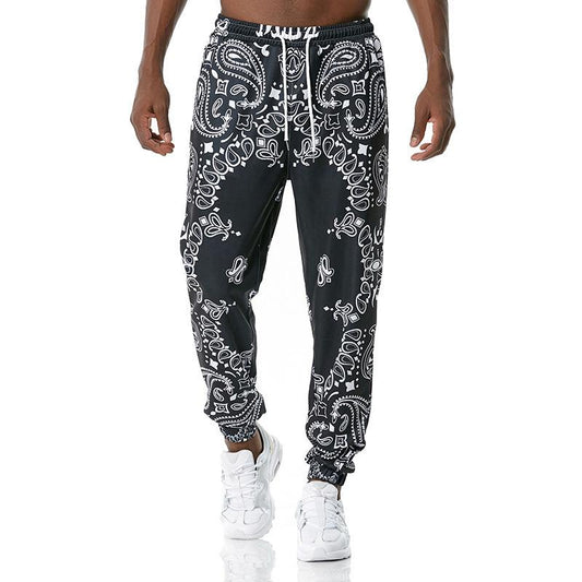 Men's 3D Retro Printing Casual Sports Jogger Pants