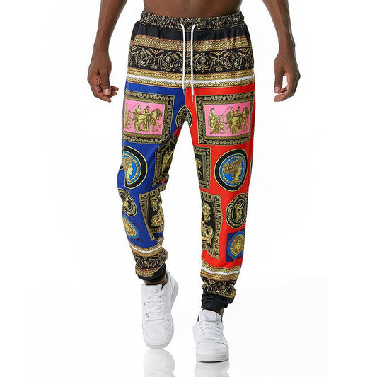 Men's 3D Royal Style Retro Printing Casual Sports Jogger Pants