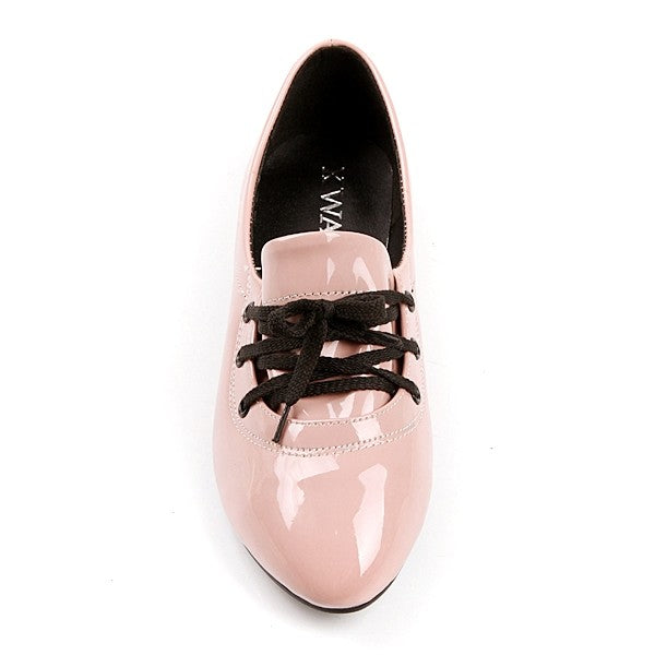 Women Patent Leather Flats Shoes