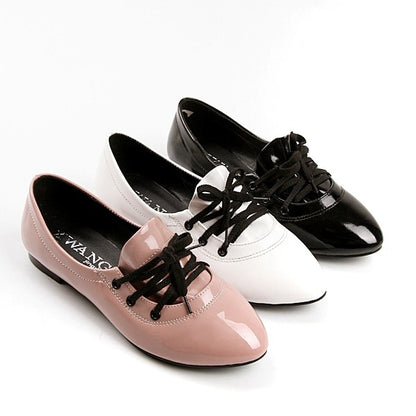 Women Patent Leather Flats Shoes