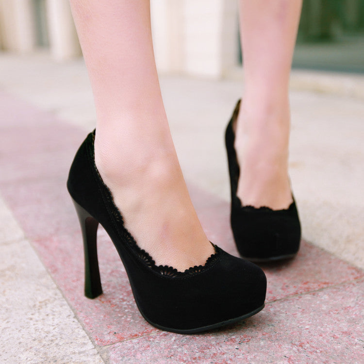 Women High Heel Platform Pumps