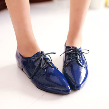 Women Patent Leather Flats Shoes