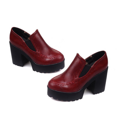 Women Platform Block High Heels