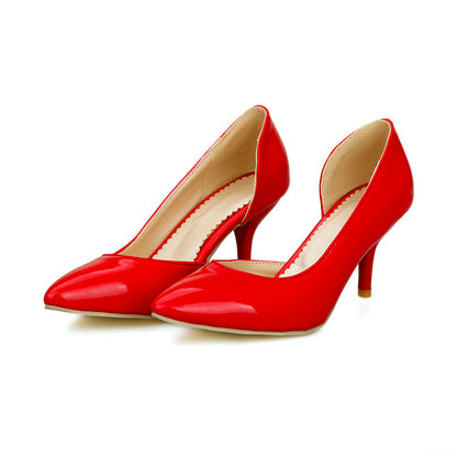 Women Patent Leather High Heel Pumps