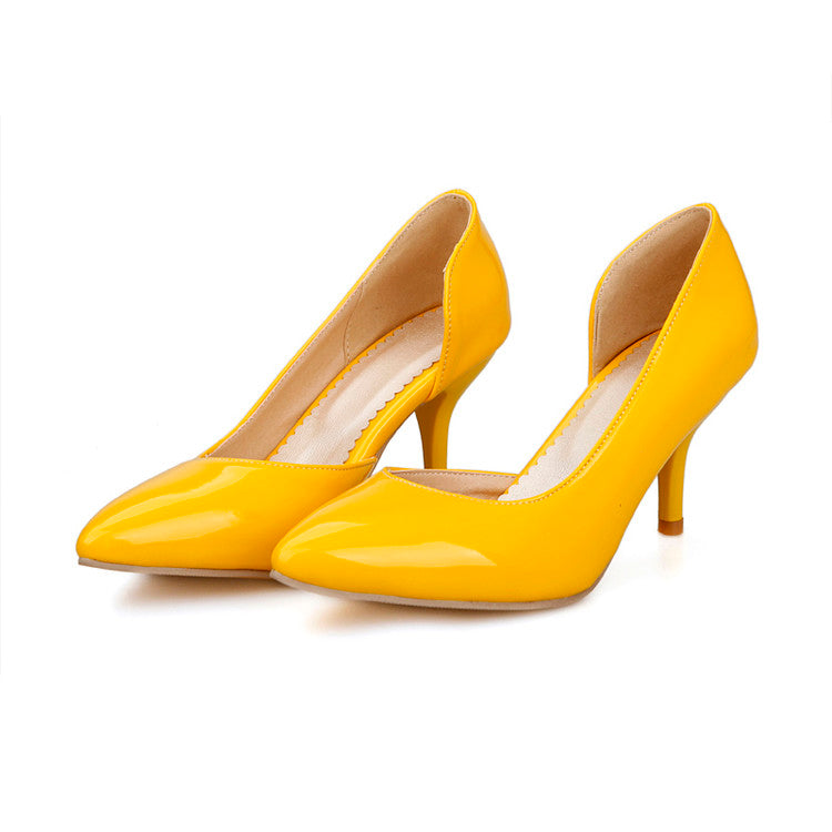 Women Patent Leather High Heel Pumps