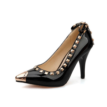 Women Rivets High Heel Pumps