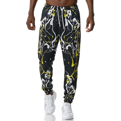 Men's 3D Digital Printing Graffiti Hip-Hop Casual Sports Jogger Pants