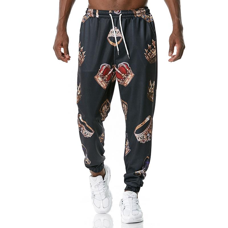 Men's 3D Royal Style Retro Printing Casual Sports Jogger Pants