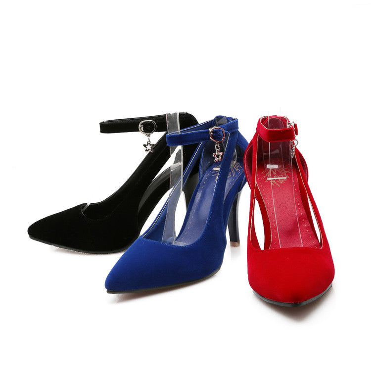 Women Ankle Strap High Heel Pumps