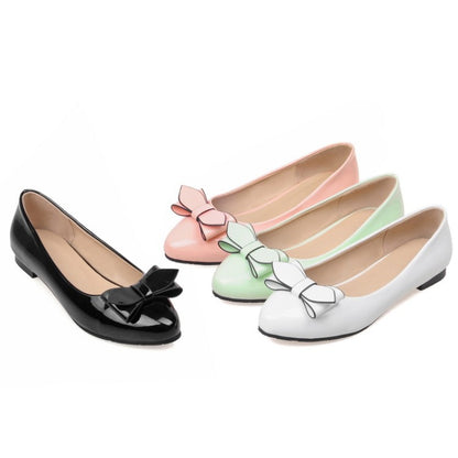 Women Bowtie Pumps Flats Shoes