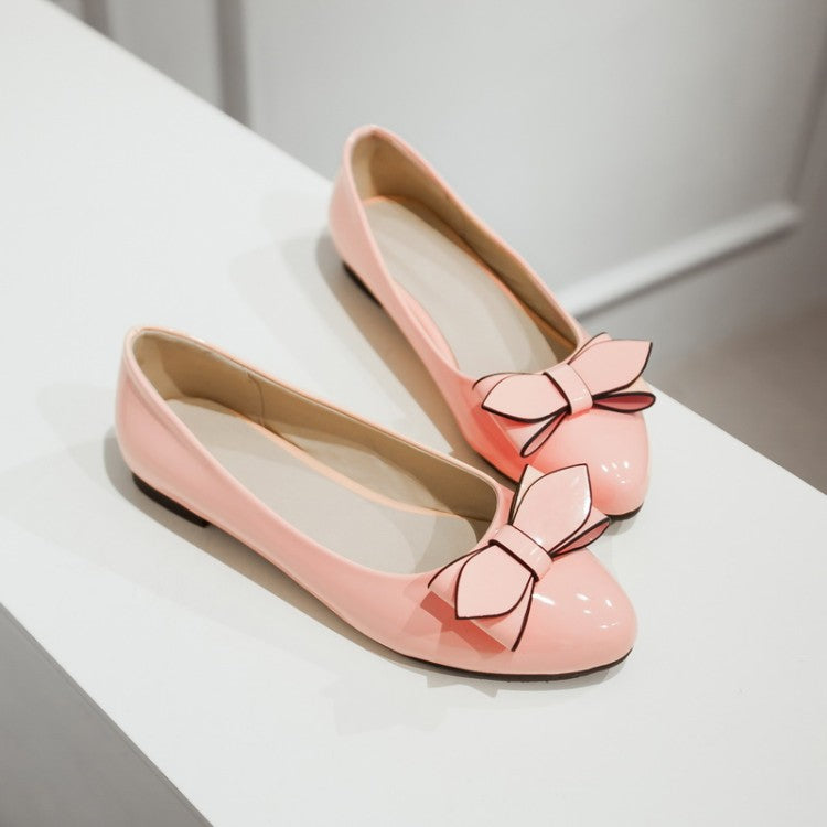 Pointed Toe Bowtie Women Flats Ballet Jelly Shoes