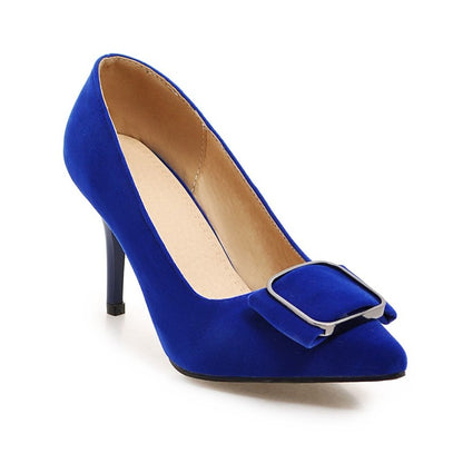 Women Pointed Toe Velvet High Heels Stiletto Pumps