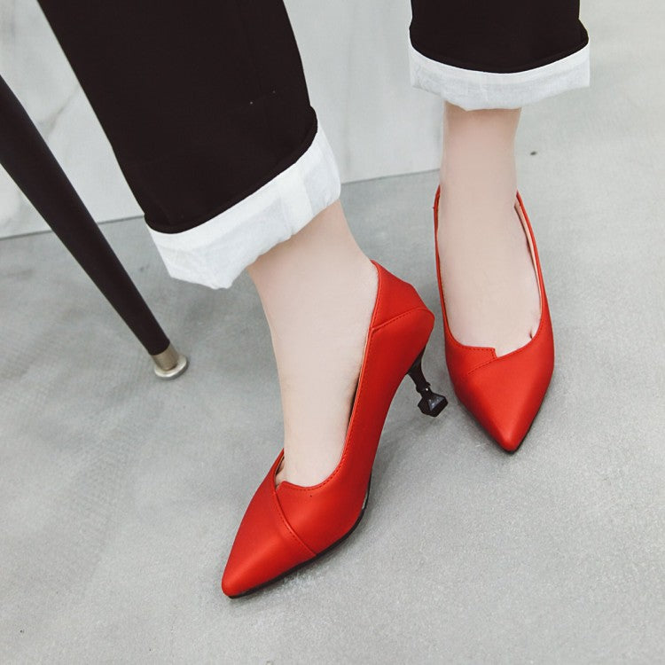 Women Pointed Toe High Heels Stiletto Pumps