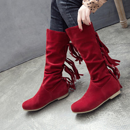 Tassel Mid Calf Boots for Ladies