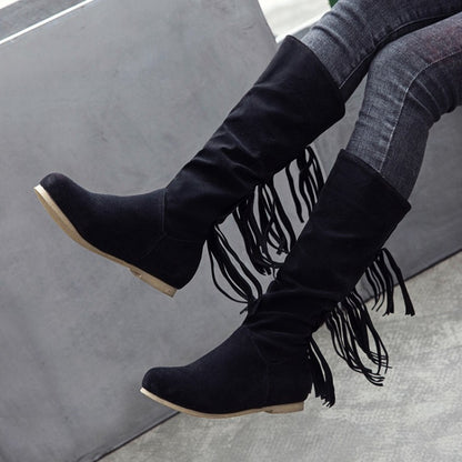 Tassel Mid Calf Boots for Ladies