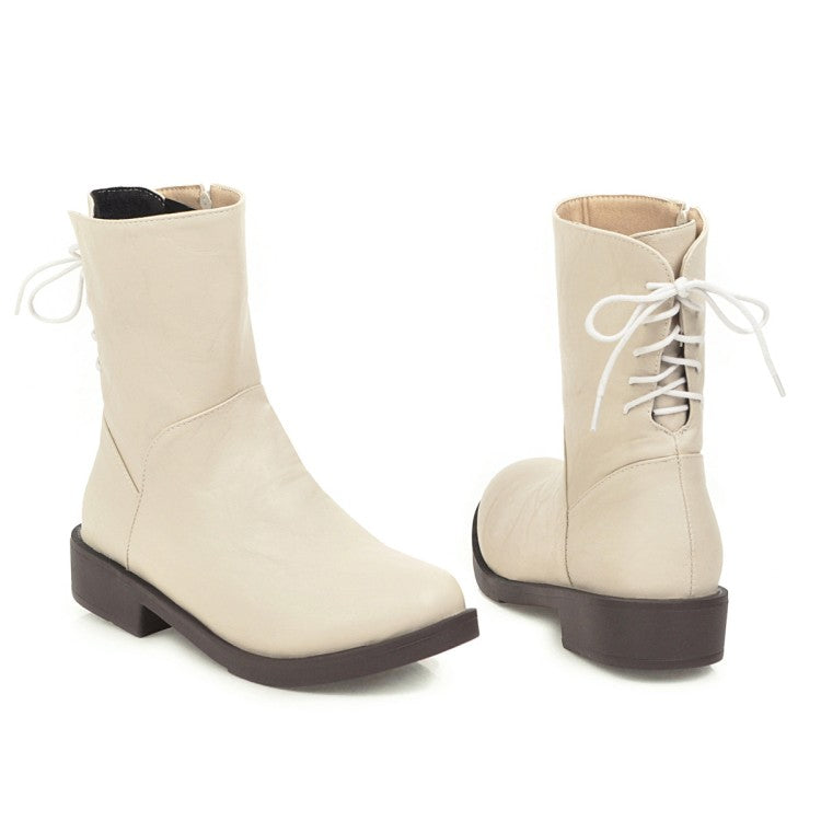 Women Low Heel Short Boots