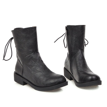 Women Low Heel Short Boots