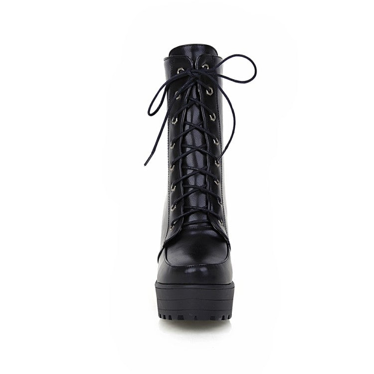 Women High Heels Short Motorcycle Boots