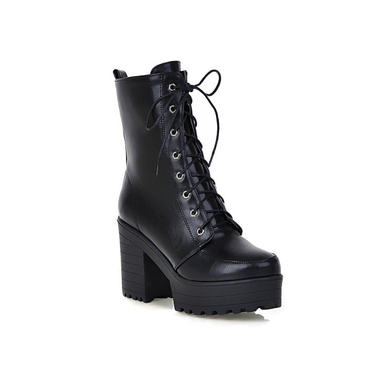 Women High Heels Short Motorcycle Boots