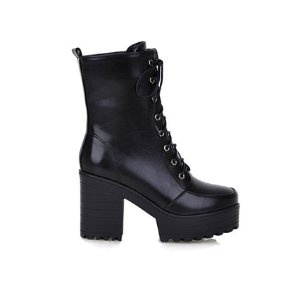 Women High Heels Short Motorcycle Boots