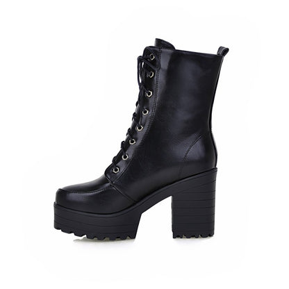 Women High Heels Short Motorcycle Boots