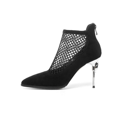 Women Pointed Toe Hollow Out High Heel Shoes