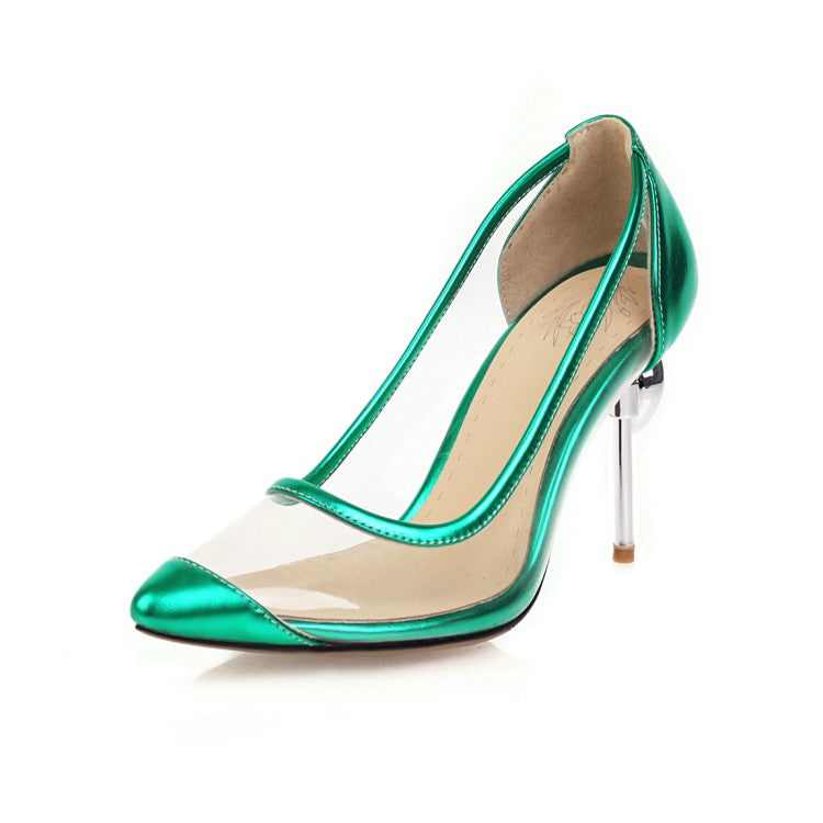 Women Transparent High Heel Stiletto Heeled Pumps