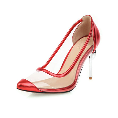 Women Transparent High Heel Stiletto Heeled Pumps