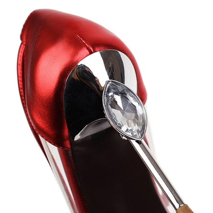 Women Transparent High Heel Stiletto Heeled Pumps