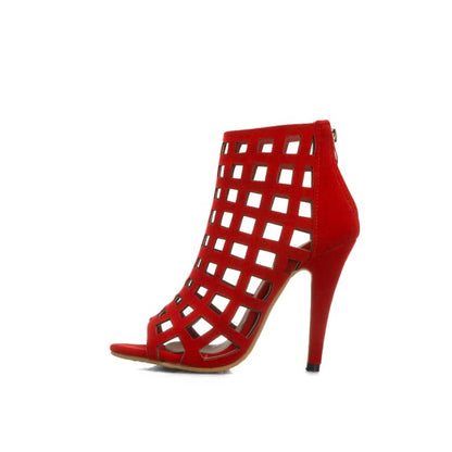 Women Zipper High Heel Gladiator Sandals