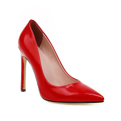 Women Patent Leather High Heel Stiletto Pumps