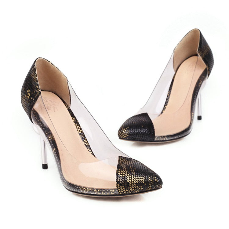 Women Transparent High Heel Pumps