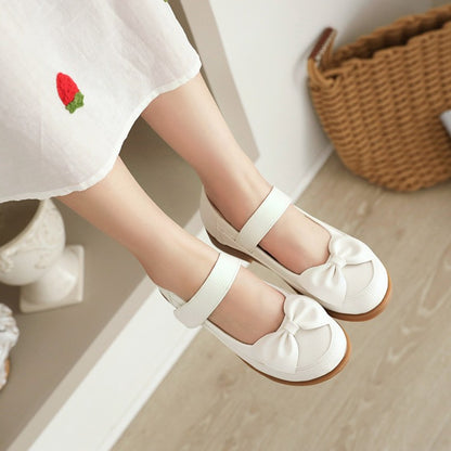 Women Bowtie Flats Mary Jane Shoes