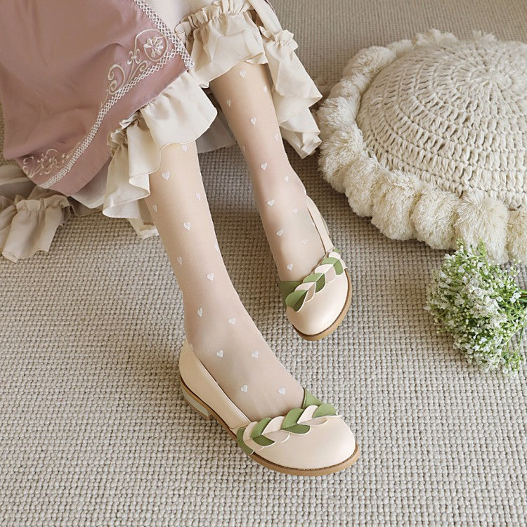 Women Love-shaped Flats Pumps Shoes