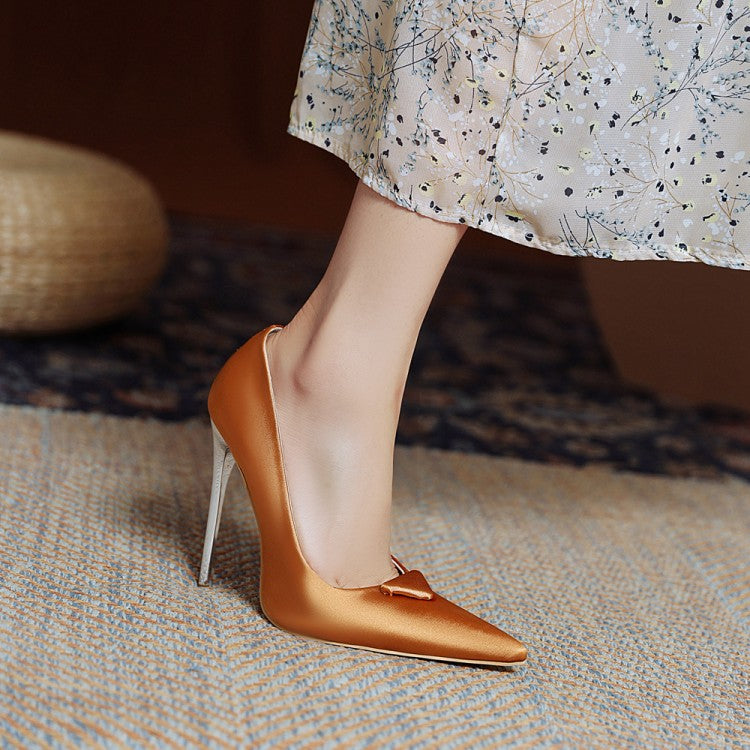 Women Pointed Toe High Heel Wedding Pumps