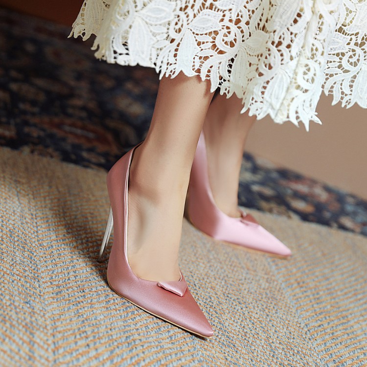 Women Pointed Toe High Heel Wedding Pumps