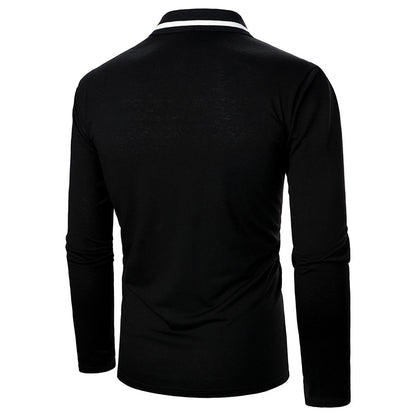 Men's Two-color Stitching Long Sleeve Shirts