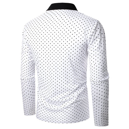 Men's Polka Dot Long Sleeve Shirts