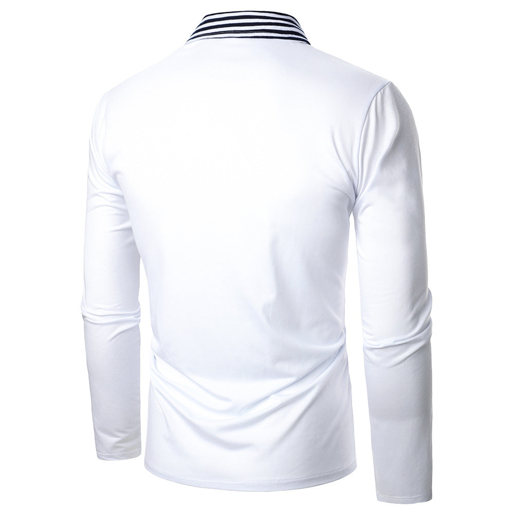 Men's Striped Long-sleeved Shirts