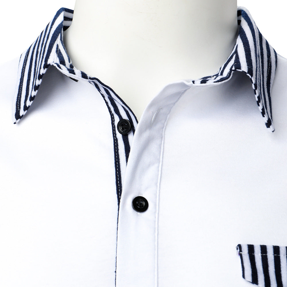 Men's Striped Long-sleeved Shirts