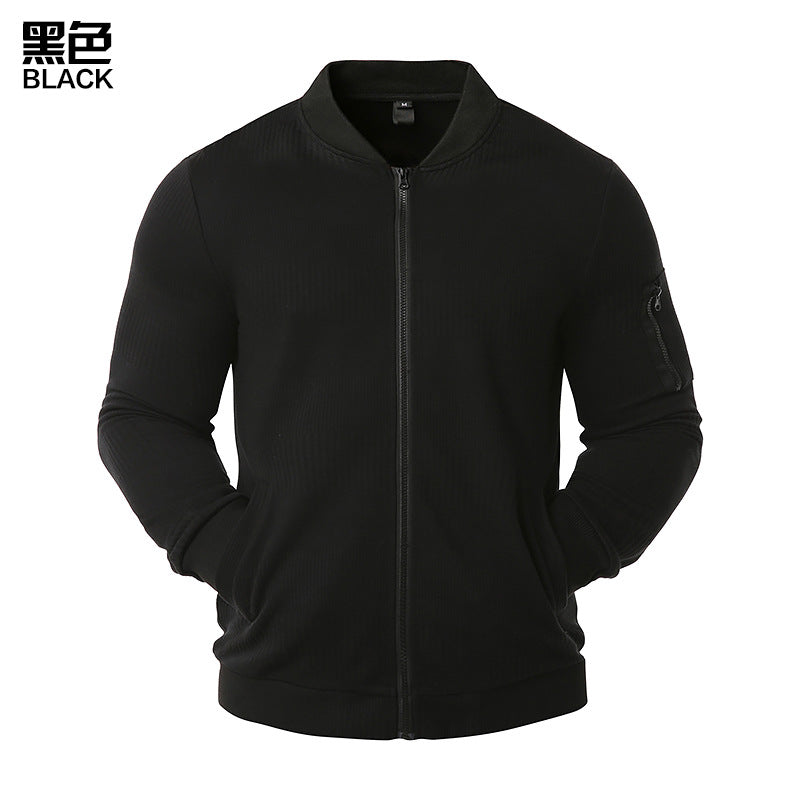 Men's Hollow Out Cotton Overall Blazer Bomber Jacket