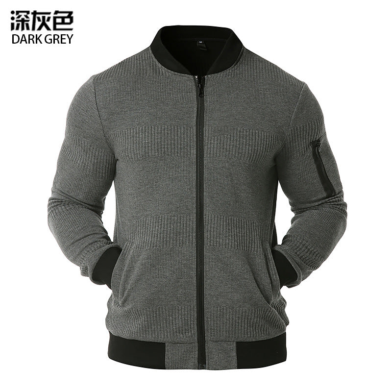 Men's Hollow Out Cotton Overall Blazer Bomber Jacket