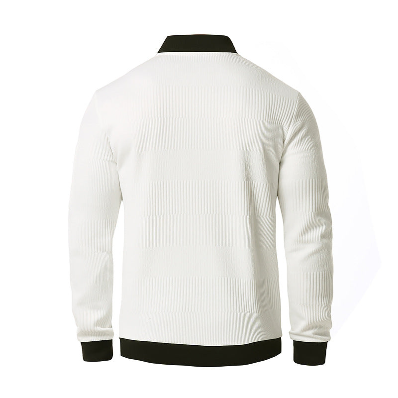 Men's Hollow Out Cotton Overall Blazer Bomber Jacket