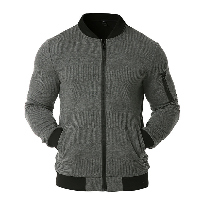 Men's Hollow Out Cotton Overall Blazer Bomber Jacket