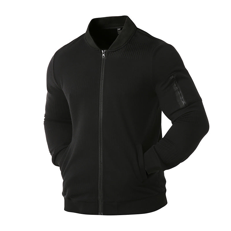 Men's Hollow Out Cotton Overall Blazer Bomber Jacket